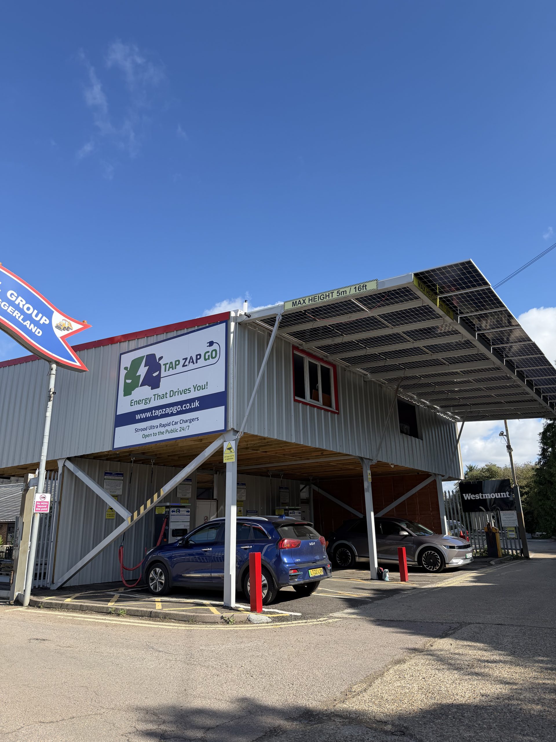 tap Zap Go eV charging station in strood castleford and membury